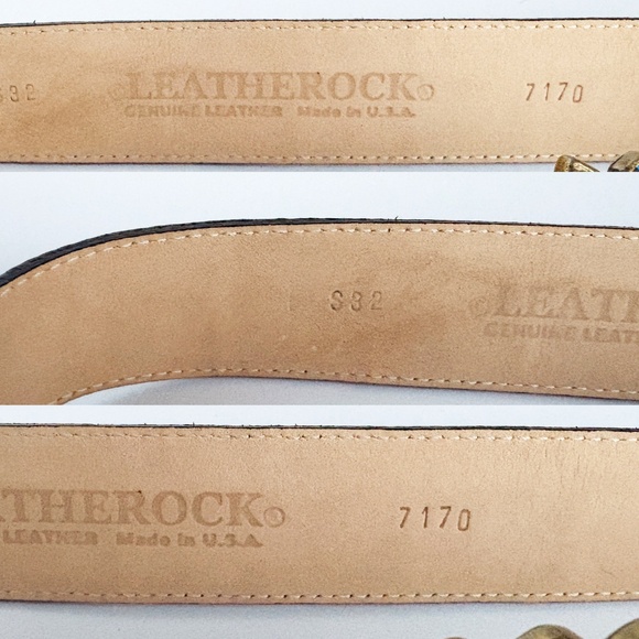 Leatherock Wide Belt Gem Embellished Buckle Red Croc Stamp Leather Strap Size 32 - Picture 11 of 11